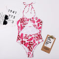 Printed Sexy Women Siamese Triangle Strap Bikini Beach Swimwear Swimsuit Bella Mia