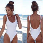 Fashion Hot Spring Sexy Women's One-Piece Swimming Suit No Chest Pad Plus Size Triangle Private Water One-Piece Swimsuit Bikini Luxlife Brands