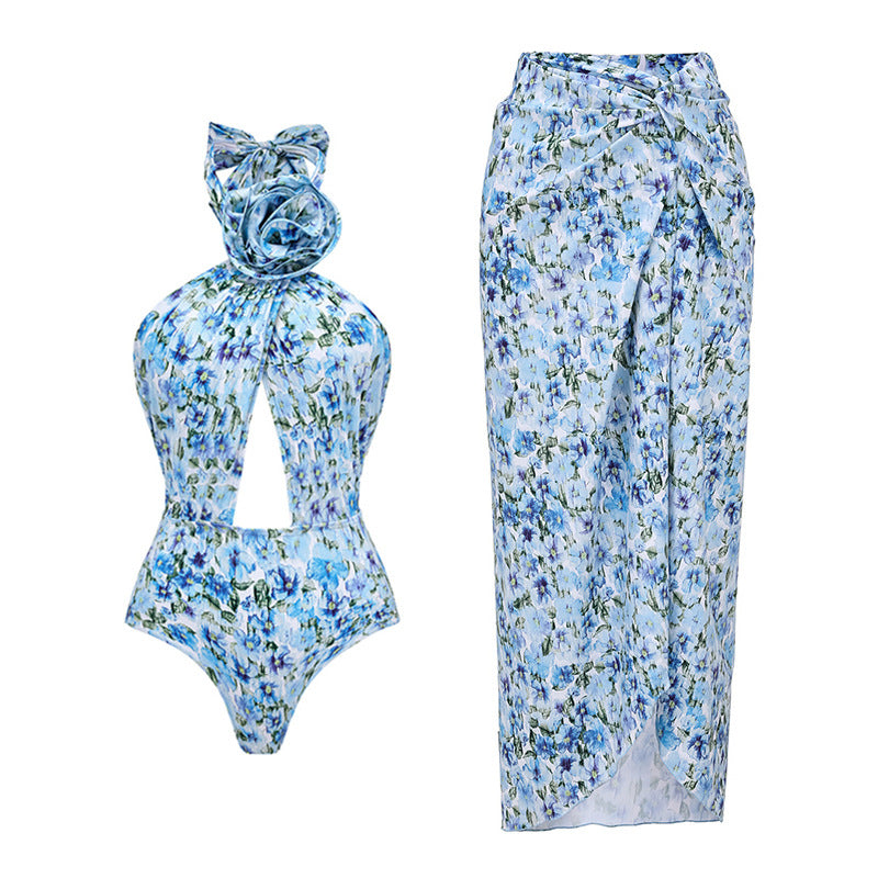 Floral Decoration Or Hollow Out Cutout out Swimsuit Women Clothing Wrap Bella Mia