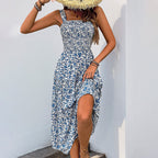 Summer Printed Suspender Sweet Floral Backless Dress Bella Mia