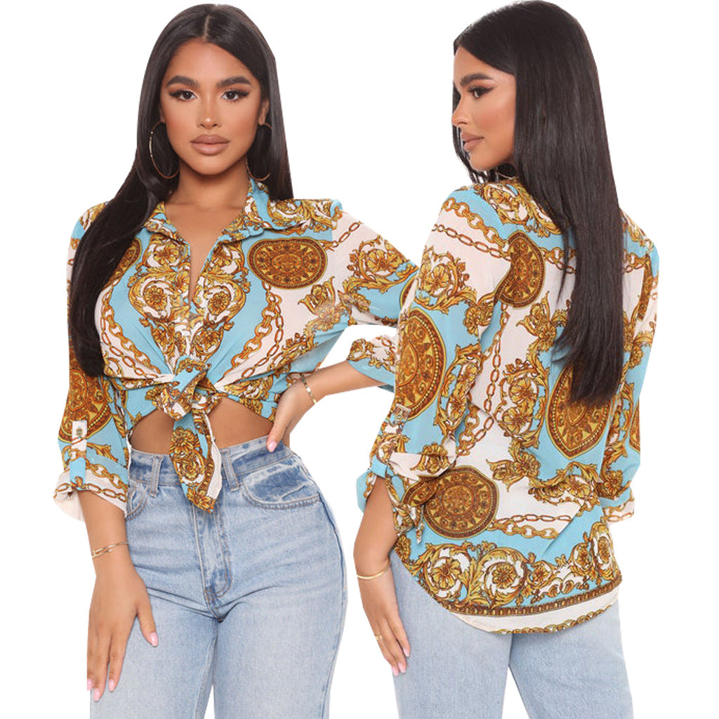 Women Casual Digital Printing Multi Color Women Shirt Bella Mia