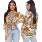 Women Casual Digital Printing Multi Color Women Shirt Bella Mia