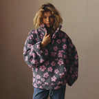 Women Polar Fleece Floral Autumn Winter Sweater Warm Furry Fleece Pullover Bella Mia