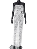 Women Clothing Solid Color Sleeveless Backless Lace Hollow Out Cutout out Slim Fit Dress Bella Mia