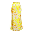 Solid Color Swimsuit Yellow One Piece Swimsuit Women Three Dimensional Floral Skirt Set Swimsuit Bella Mia