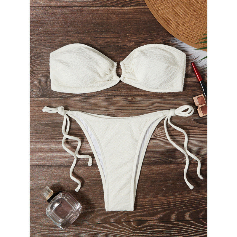 Solid Color Sexy Swimsuit Women Split Bikini