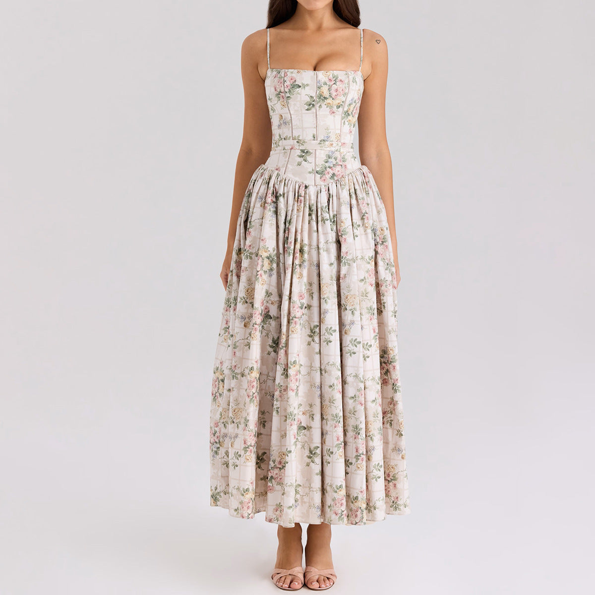 Sexy Printing Slip Dress Summer Slim Fit Backless Maxi Dress Elegant High Sense Summer Beautiful Dress Bella Mia