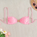 Lace up Sexy Bikini Special Fabric Bikini Swimsuit Women Solid Color Bikini Bella Mia