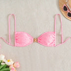 Lace up Sexy Bikini Special Fabric Bikini Swimsuit Women Solid Color Bikini Bella Mia