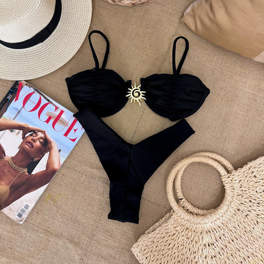 Bikini Sexy Bikini Solid Color Push up Split Women Swimsuit Swimsuit Women Bella Mia
