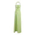 Spring Summer Women French Formal Dress Sexy Halter High Slit Dress Women Bella Mia
