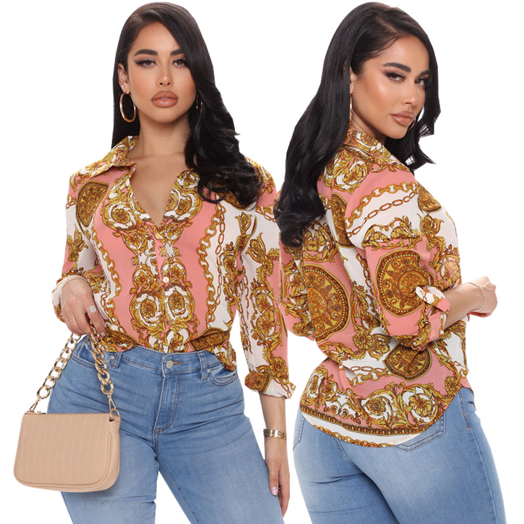 Women Casual Digital Printing Multi Color Women Shirt Bella Mia