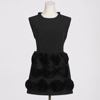 French Elegant Summer High Sense Stitching Floral Backless Design Short Dress Women Summer Bella Mia