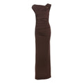 Spring Summer Women Sexy Diagonal Collar High Waist Figure Flattering Sheath Solid Color Dress Bella Mia