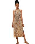 Knitted Hollow Out Cutout Vest Skirt Beach Cover Up Sexy Vacation Long Skirt Beach Cover Up Crochet hook Bella Mia