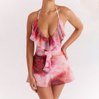 Sexy Sexy Dress Halter Backless Printed Slim Fit Dress Bella Mia