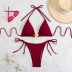Sexy Three Point Bikini Split Swimsuit Women Sexy Triangle Swimsuit Bikini Bella Mia