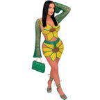 Ladies Beach Suit Sexy Hand Crocheted Sunflower Suit Crisscross Bella Mia