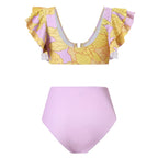French Retro Printed One Piece Swimsuit Women Spring Vacation Beach Dress Three Piece Bikini Bella Mia