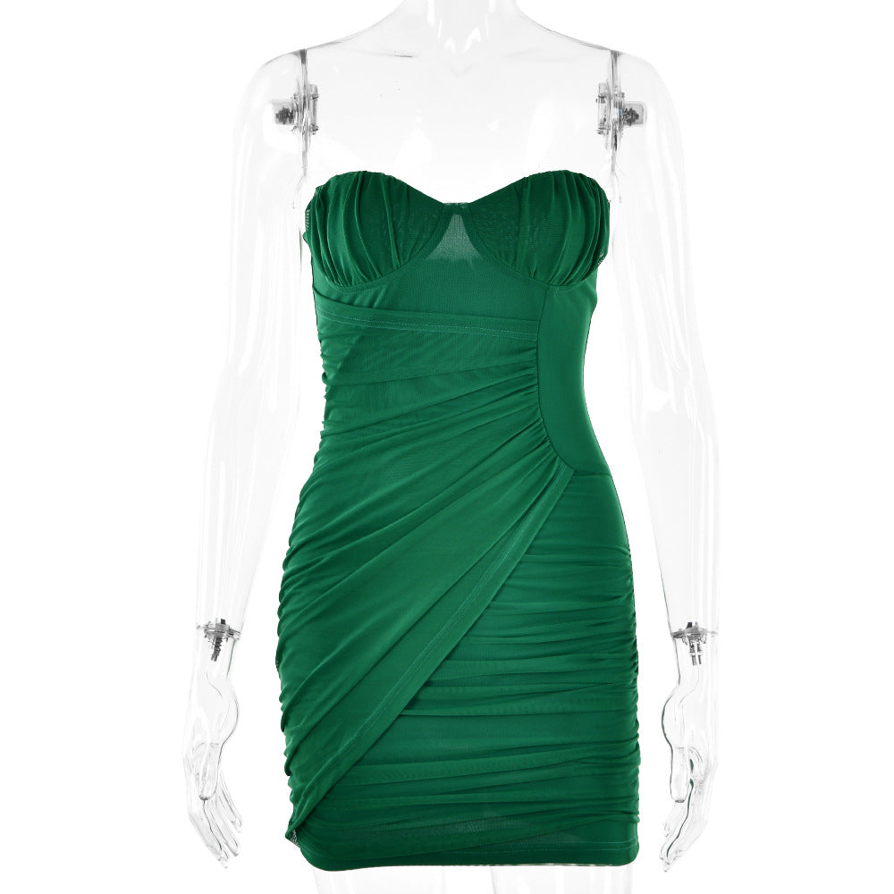 Women Clothing Summer off Neck Tube Top Dress Sexy Backless Hip Bella Mia