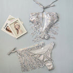 Sequined Tassel Bikini Three Piece Sexy Women Swimsuit Bikini Bella Mia