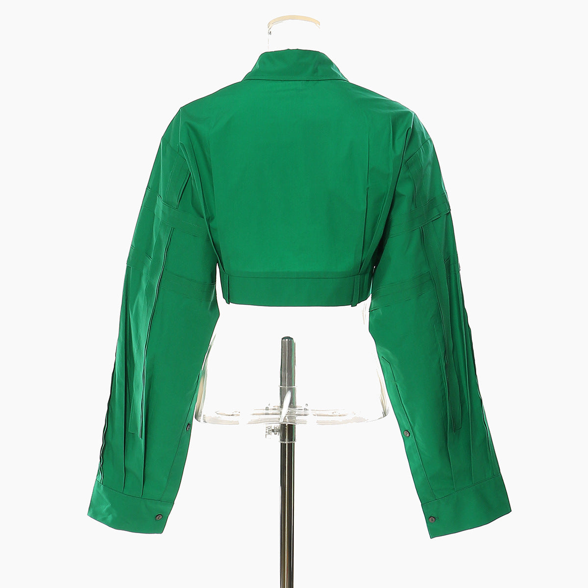 Autumn Winter Personalized Cropped Stitching Short Shirt Top for Women Bella Mia