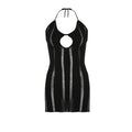 Woolen Basic Dress Spring Sexy Women Wear Halter Cut out Skinny Sheath Dress Bella Mia