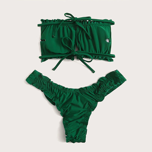 Bikini Lace up Split Swimsuit Women Beach Bikini Bella Mia