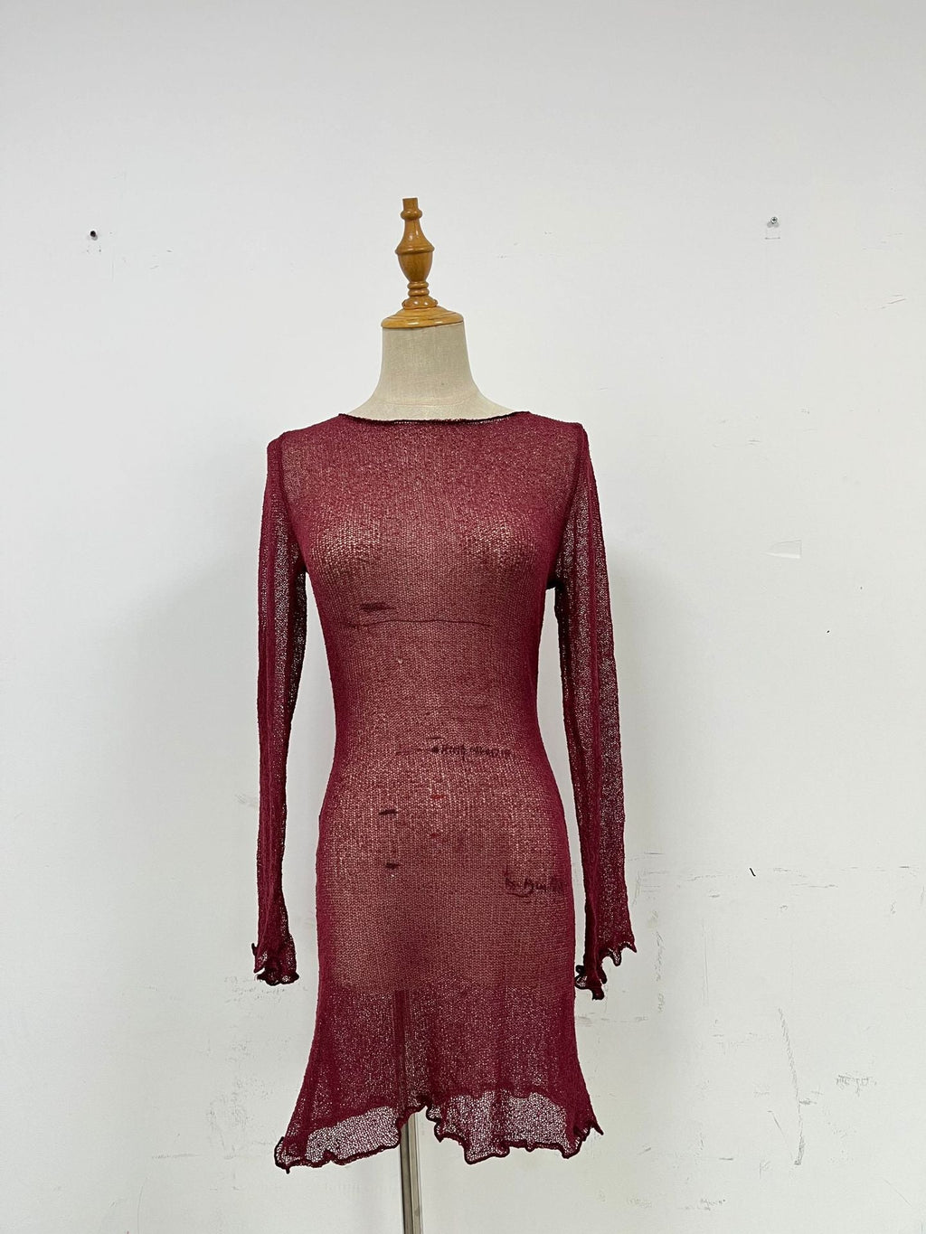 Sexy See Through Backless Slim Fit Comfortable Beach Beach Cover Up Bohemian Woolen Dress Bella Mia