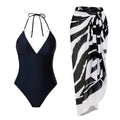 One Piece Swimsuit Women Black White Sexy Two Piece Sets Swimsuit Chiffon Dress Bella Mia