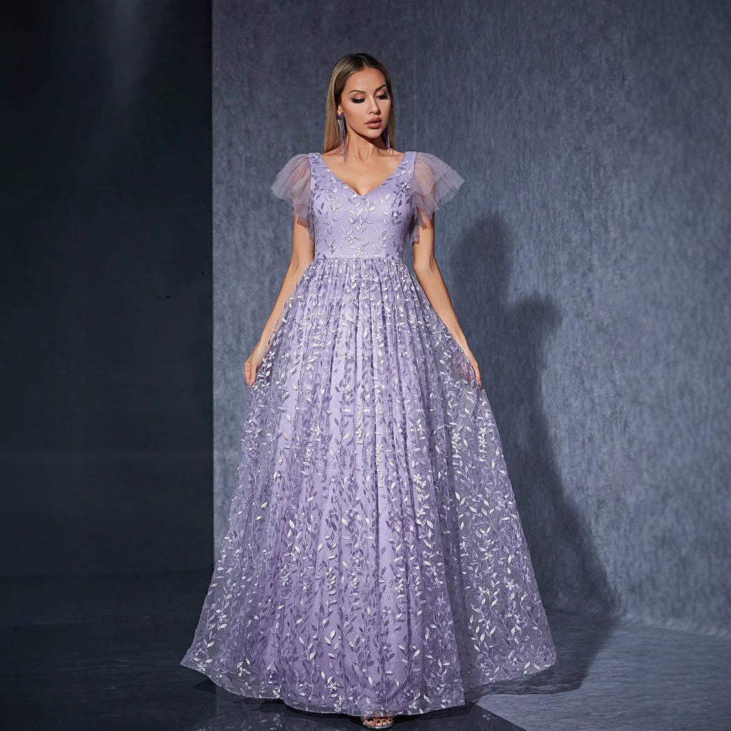 Embroidered Large Skirt Dress Photo Taking Ball Niche Evening Dress Dinner Formal Dress Bella Mia