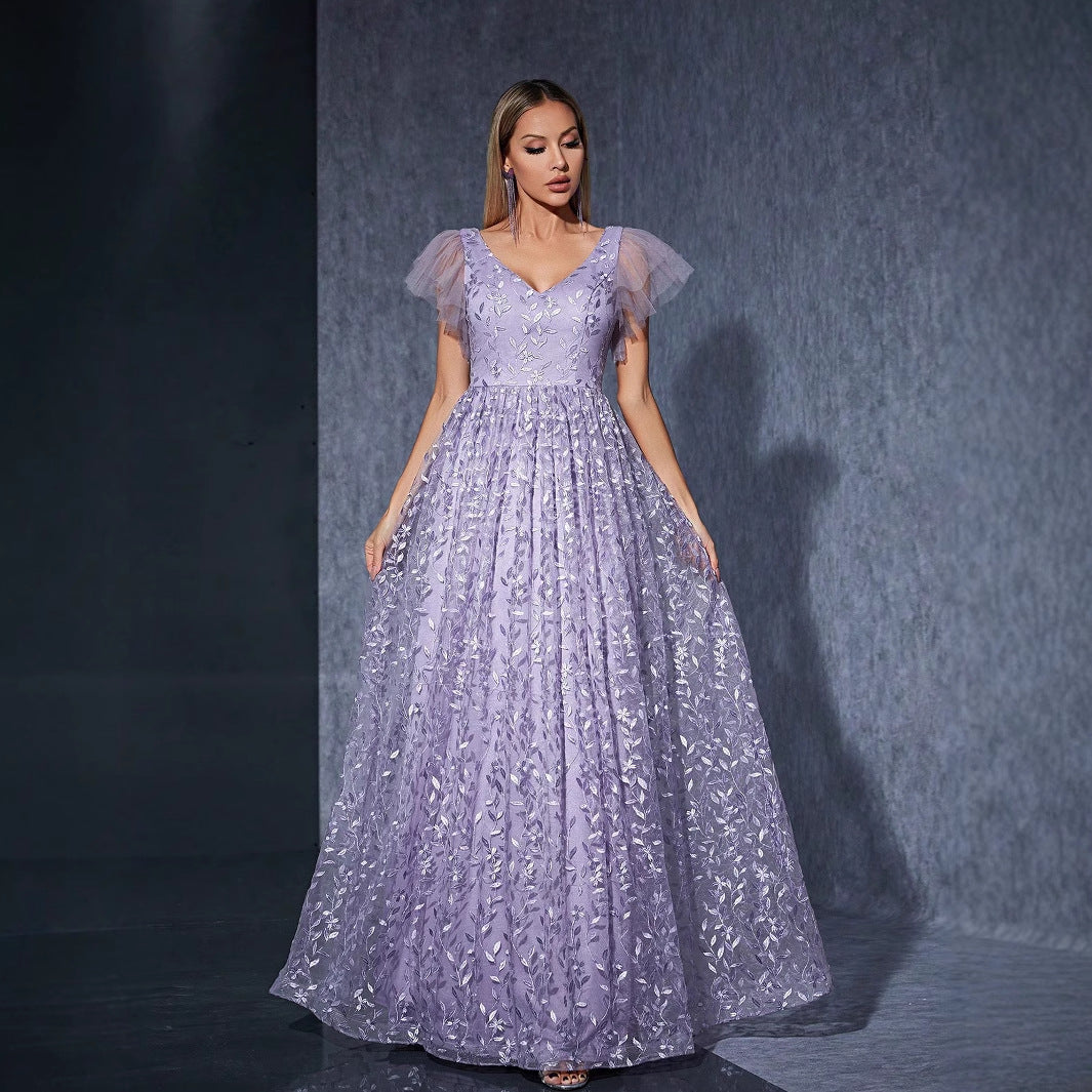 Embroidered Large Skirt Dress Photo Taking Ball Niche Evening Dress Dinner Formal Dress Bella Mia