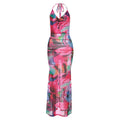 Summer Women Clothing Halter Sexy See through Backless Slim Fit Sheath Dress Bella Mia