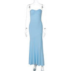 Women Wear Summer Sexy Slim Fit Backless Graceful Tube Top Dress Bella Mia