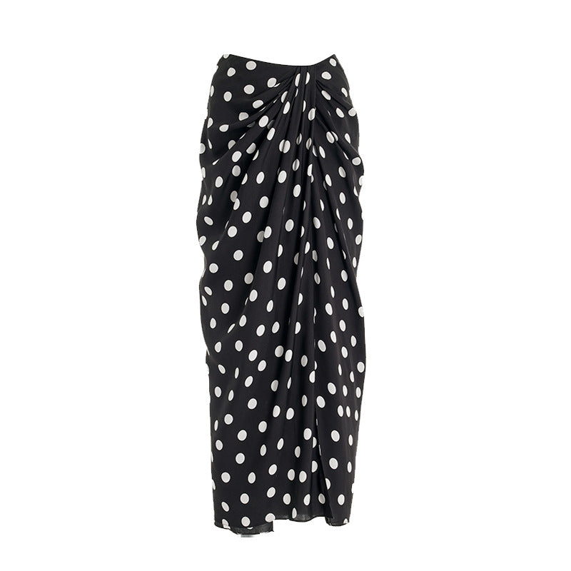 Simple Special Interest Split Swimsuit Women Polka Dot Skirt High Waist Bikini Bella Mia