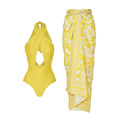 One Piece Two Piece Set Bikini Swimsuit Women Skinny Slimming Swimsuit Outfit Chiffon Bella Mia