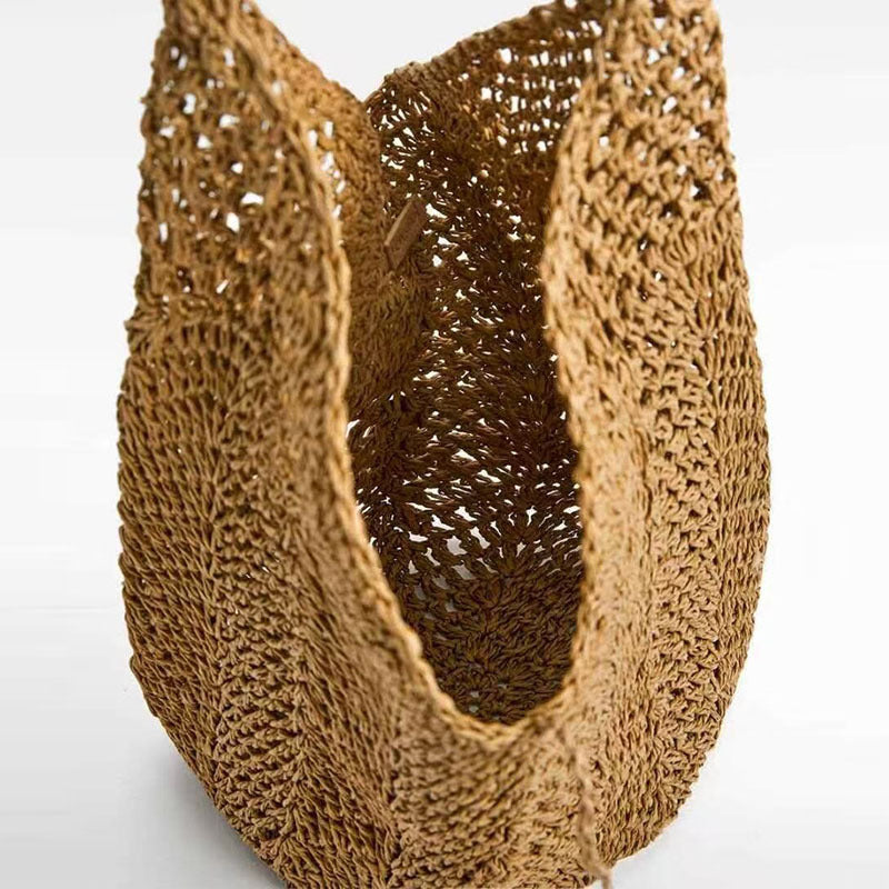 Shoulder Straw Bag Special Interest Design Portable Straw Bag Woven Bag Vacation Beach Bag Women Bag Bella Mia