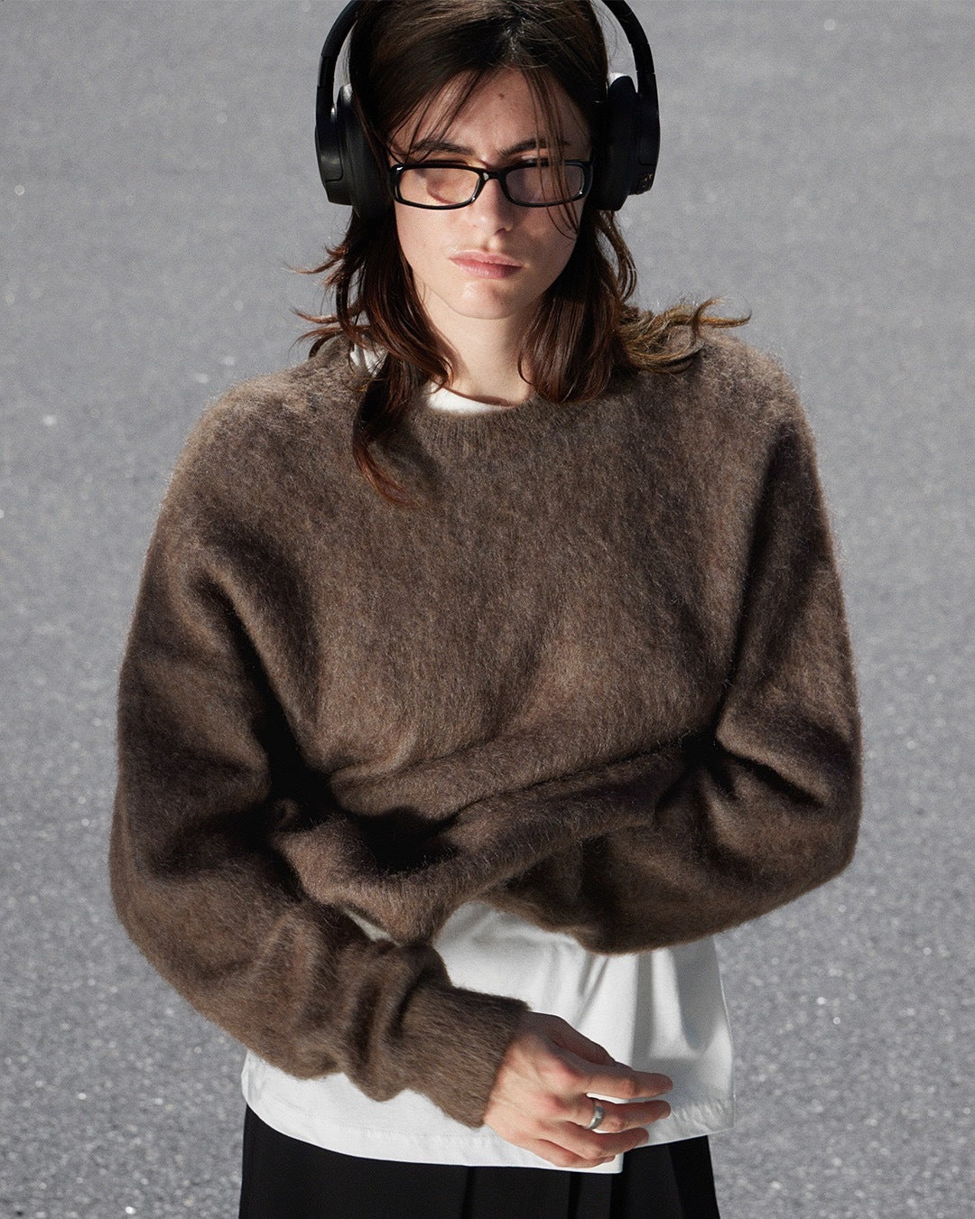 Women Autumn Winter Loose Long Wool Alpaca round Neck Sweater Bella Mia