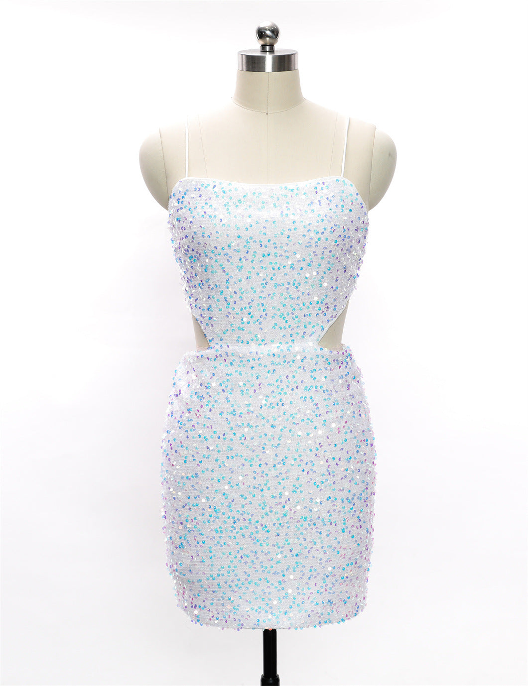 Summer Sexy Dress Solid Color Strap sexy Sequined Short Bella Mia