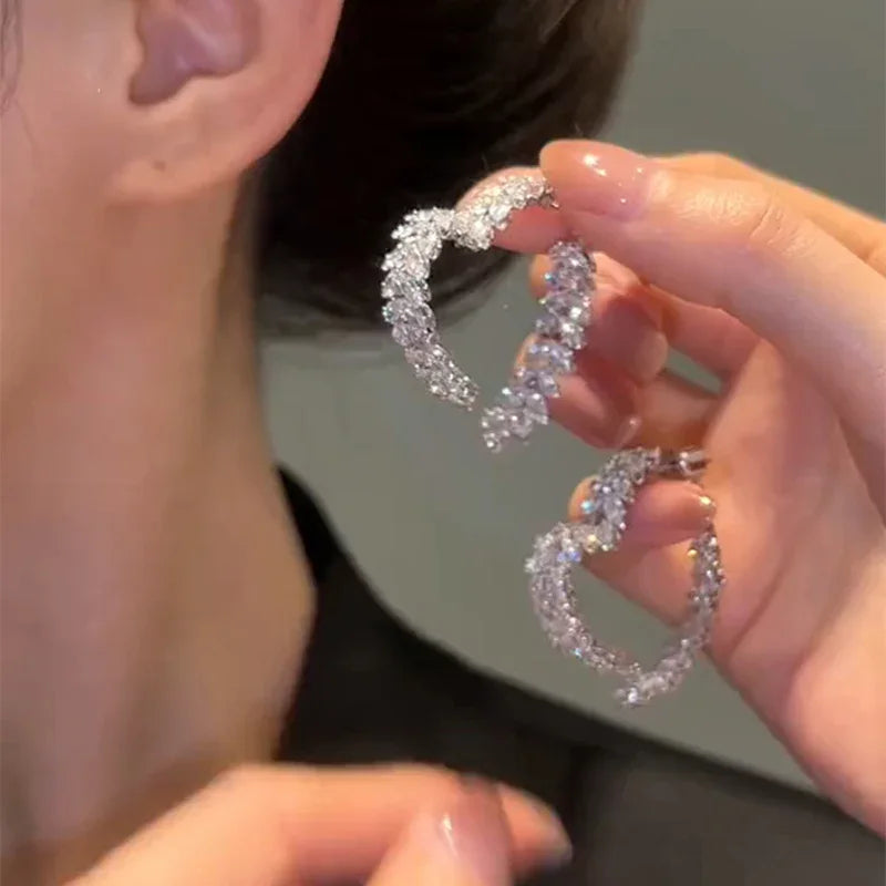 Light Extravagant Love Heart Women's Wheat Minimalist Fancy Earrings