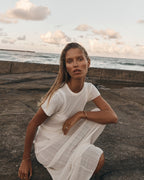 See Through Knitted Dress Casual Waist Tight Round Neck Big Pit Stripe Slimming Knitted Maxi Dress Women Bella Mia