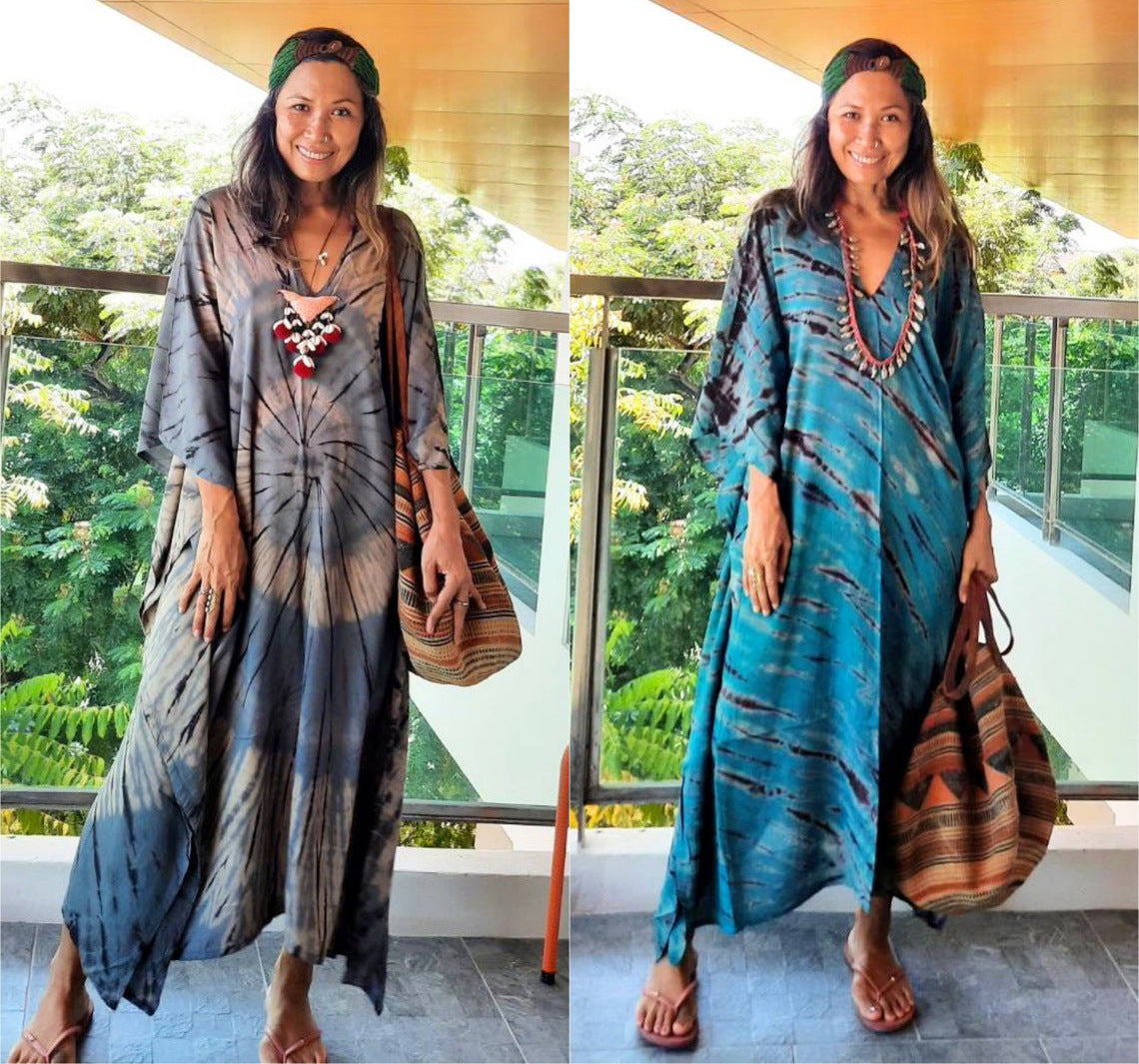 Rayon Printed Robe Vacation Casual Beach Bikini Cover 3 Colors Bella Mia