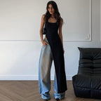 Women Clothing Summer Street Shooting Personality Slim Fit Split Shoulder Strap Dress Bella Mia