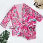 Swimsuit Women Split Three Piece Suit High Waist Long Sleeves Boxers Bikini Bella Mia