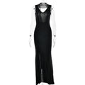 Summer Elegant Ribbon Women Dress Sexy Backless High Slit Ruffled Slim Dress Bella Mia