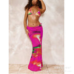 Printed Sexy Bikini Strap Skirt Casual Three Piece Sets Bella Mia