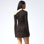 Women Leopard Print Sexy Backless Slim Fit Sheath Dress Bella Mia