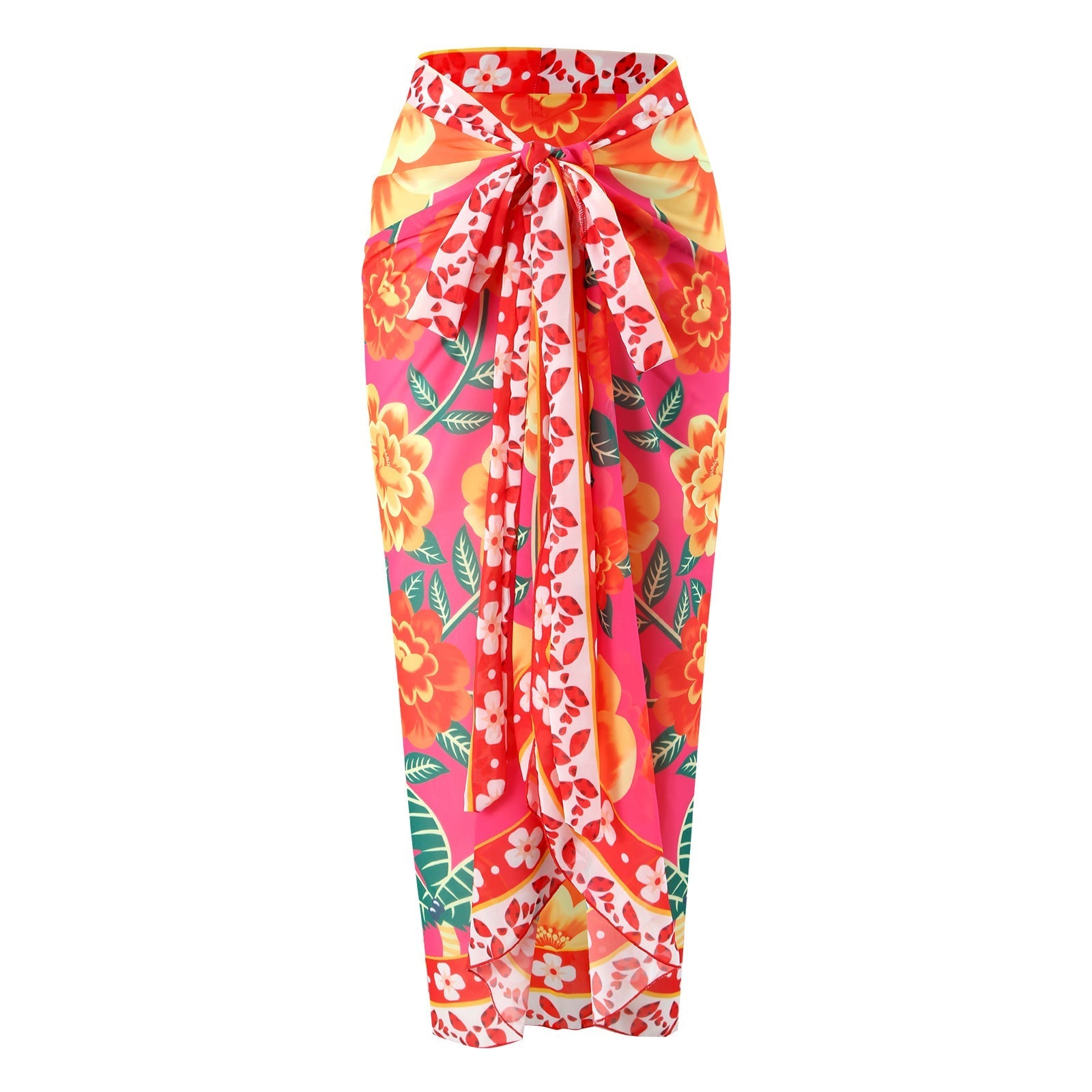 Spring Sexy Swimsuit Women Conservative Warm Printed Swimsuit Wrap Skirt Set Bella Mia