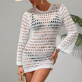 Sexy Hollow Out Cutout Loose Pullover Bikini Swimsuit Outwear Knitted Beach Sun Protection Blouse Bella Mia