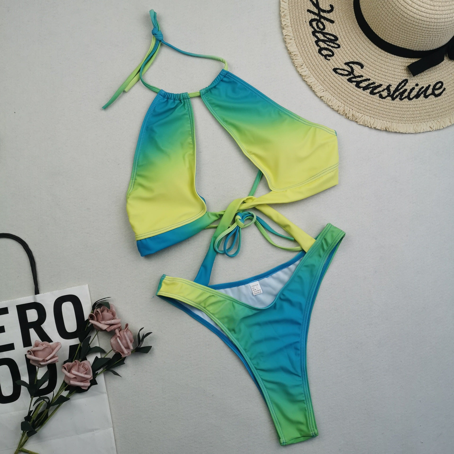 Women One-Piece Swimsuit Sexy plus-Sized New Bikini Gradient Printing Swimsuit Bella Mia